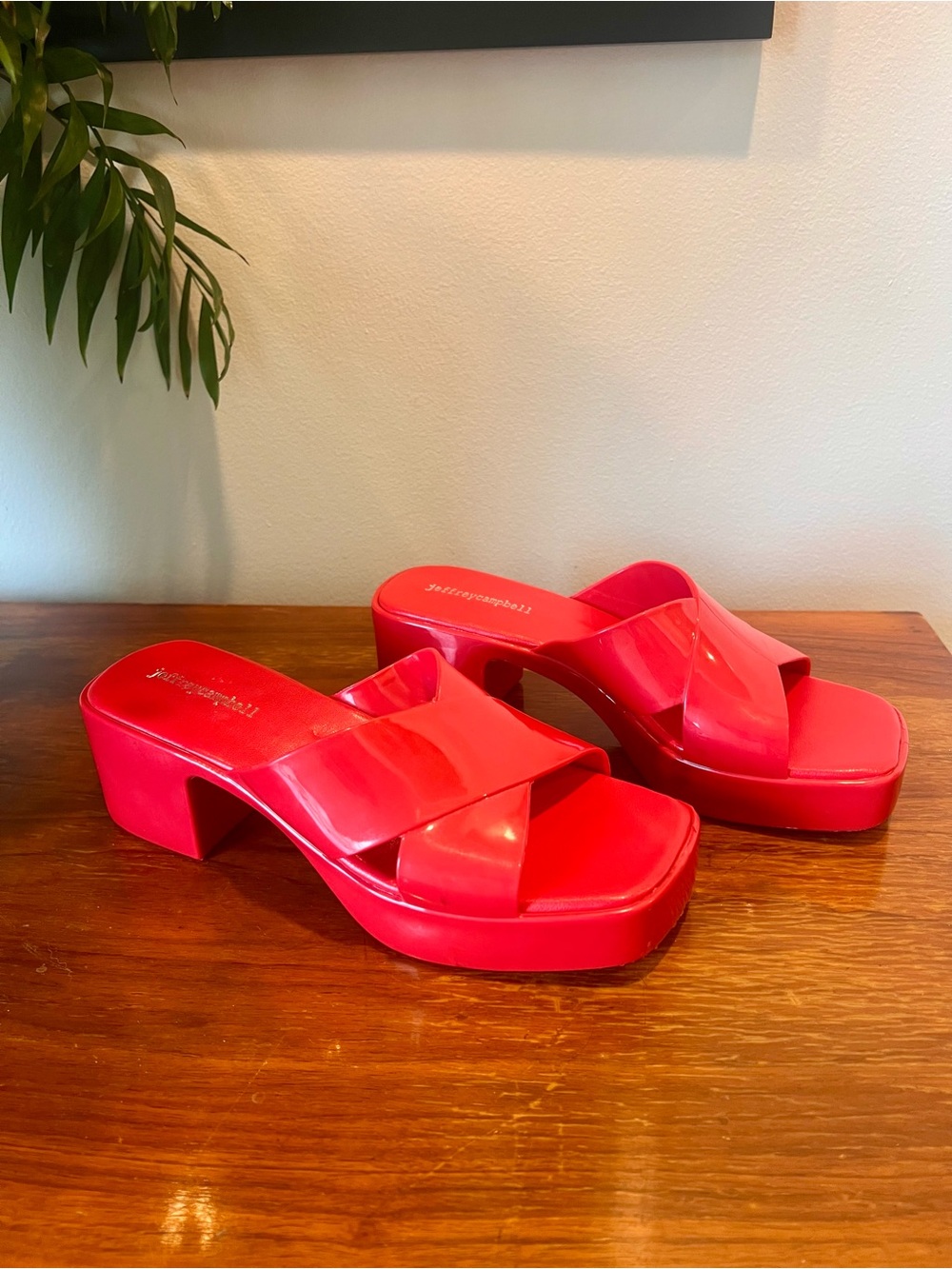 Jeffrey Campbell Bubblegum Jelly Platform Sandals